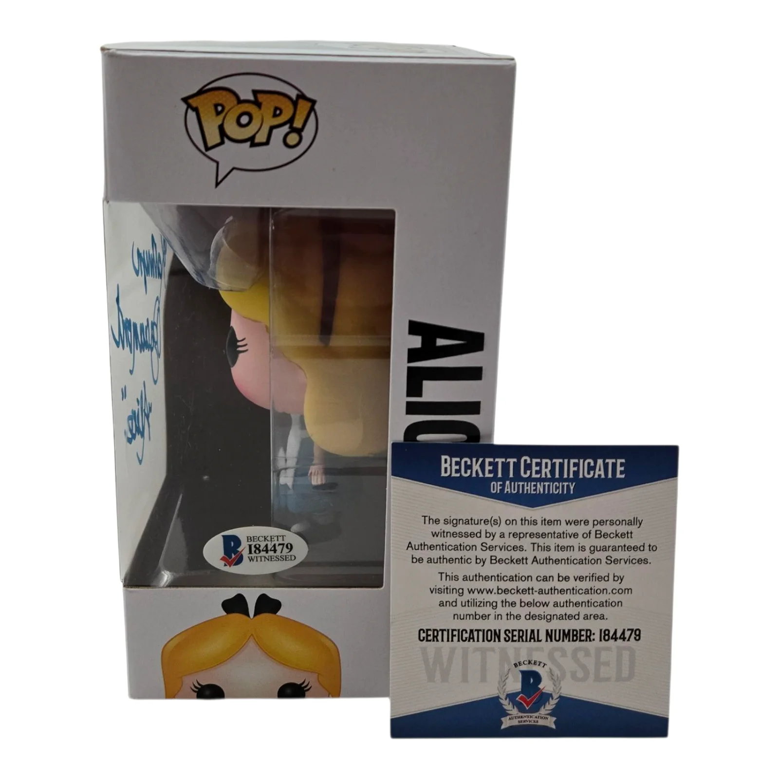 Kathryn Beuamont — Kathryn Beaumont Signed Funko Alice in Wonderland Disney Autograph Beckett COA, изображение 2