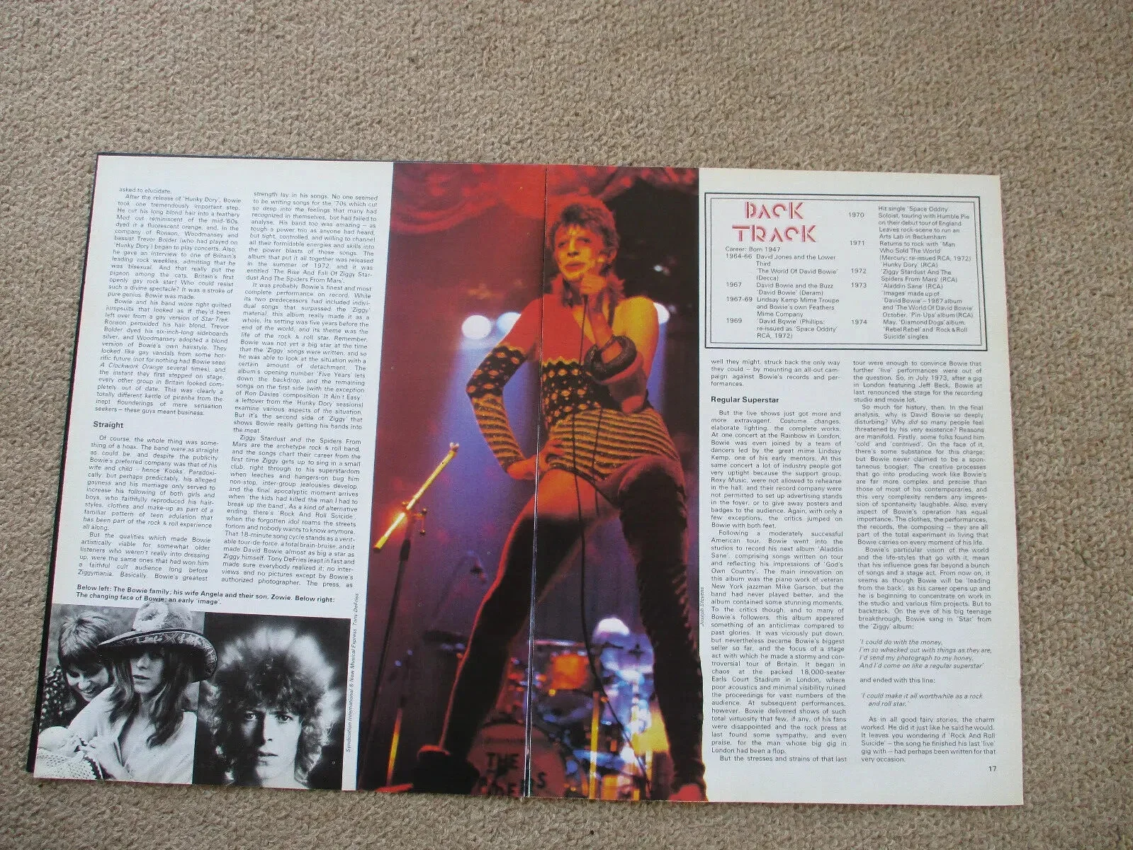 The disturbing David Bowie - 5 page magazine article with colour and B/W pics, изображение 3