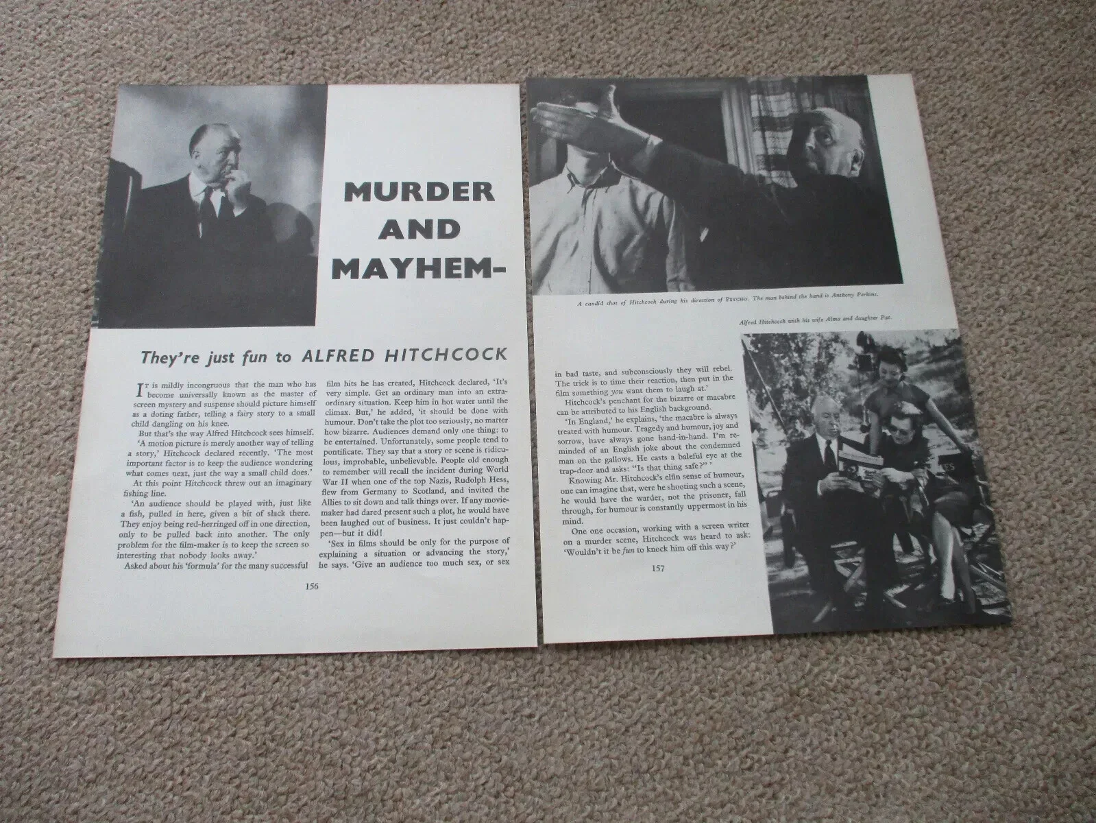 Alfred Hitchcock. The Strange case of. Two magazine articles from 1960 and 1970., изображение 2