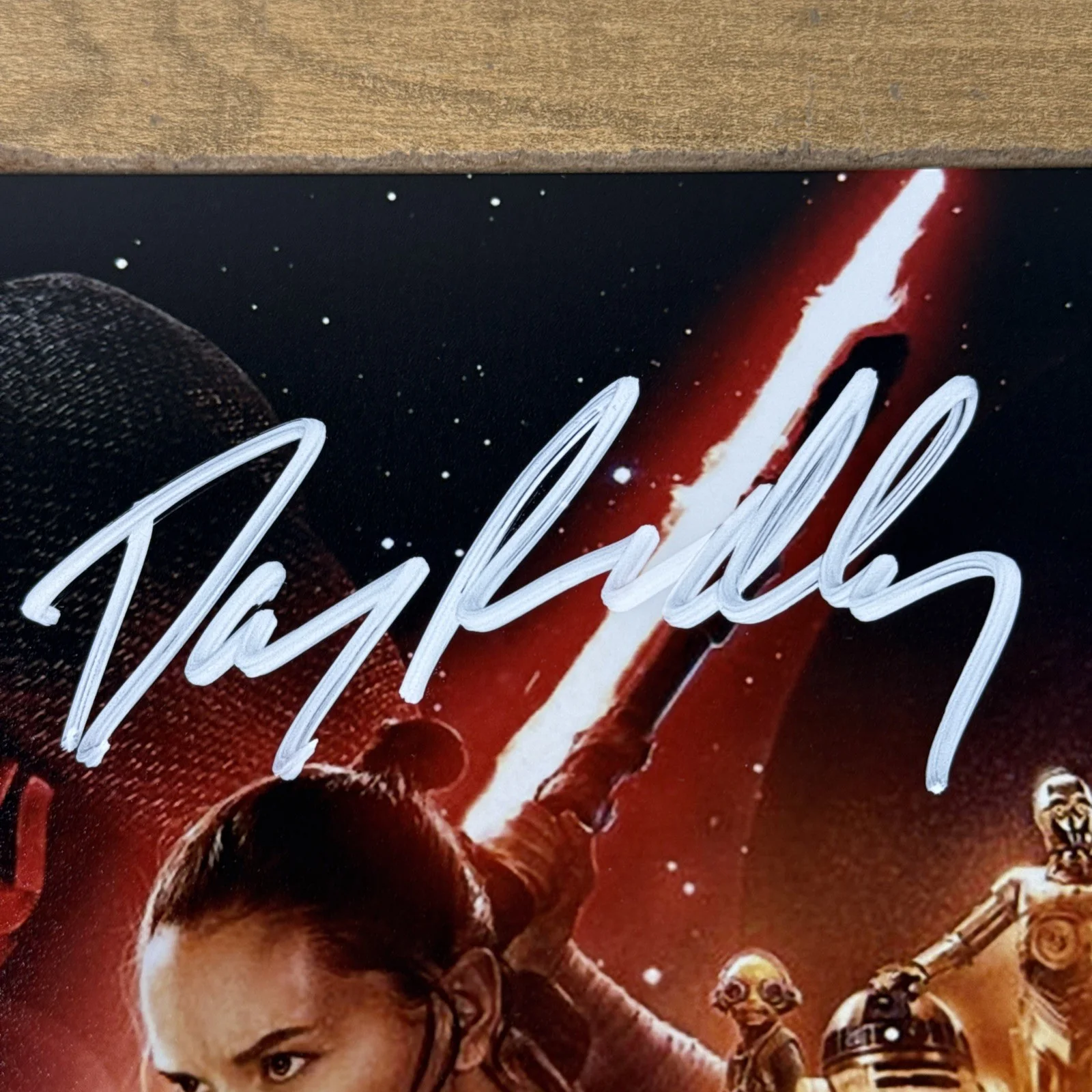Daisy Ridley, John Boyega, Joonas Suotamo — Ridley, Boyega & Suotamo Star Wars The Force Awakens Signed Photo 8x10 w/COA, изображение 4