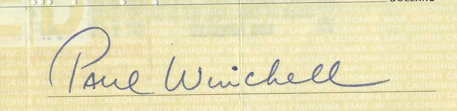 Paul Winchell — PAUL WINCHELL signed check 1968 with COA plus 9x6 photo, изображение 3
