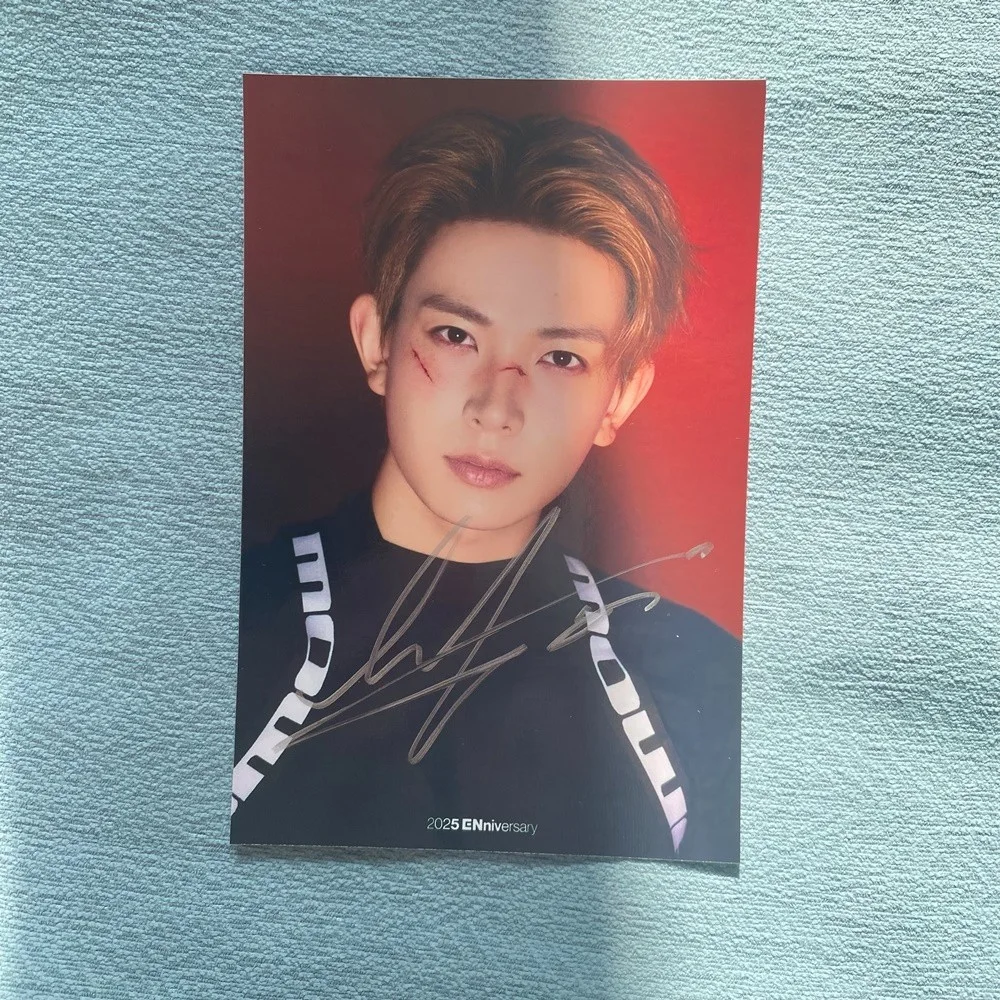 ENHYPEN Autographed Signed Photo For ENniversary FAMILY K-POP Collection 2025B, изображение 5