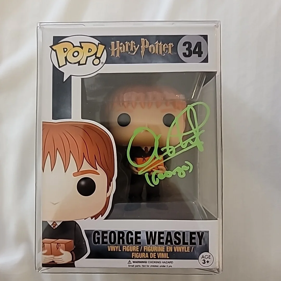 Harry Potter Weasley Twins Signed Funko Pops # 33,34. Hand Signed At..., image 4