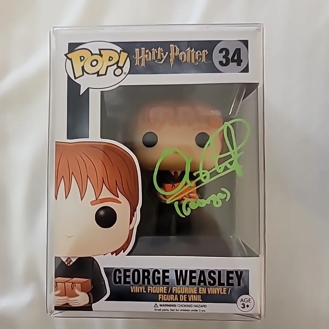 Harry Potter Weasley Twins Signed Funko Pops # 33,34. Hand Signed At..., image 5