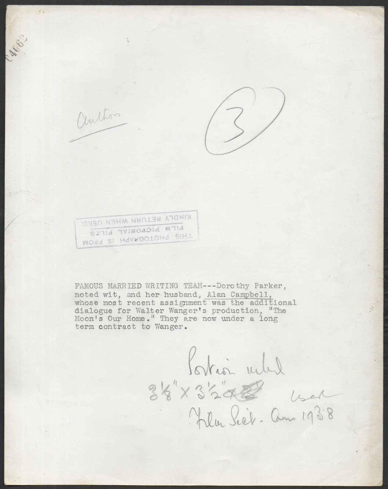 DOROTHY PARKER & ALAN CAMPBELL 1934 & 1936 Screenwriters 2 10x8 STILLS, изображение 4