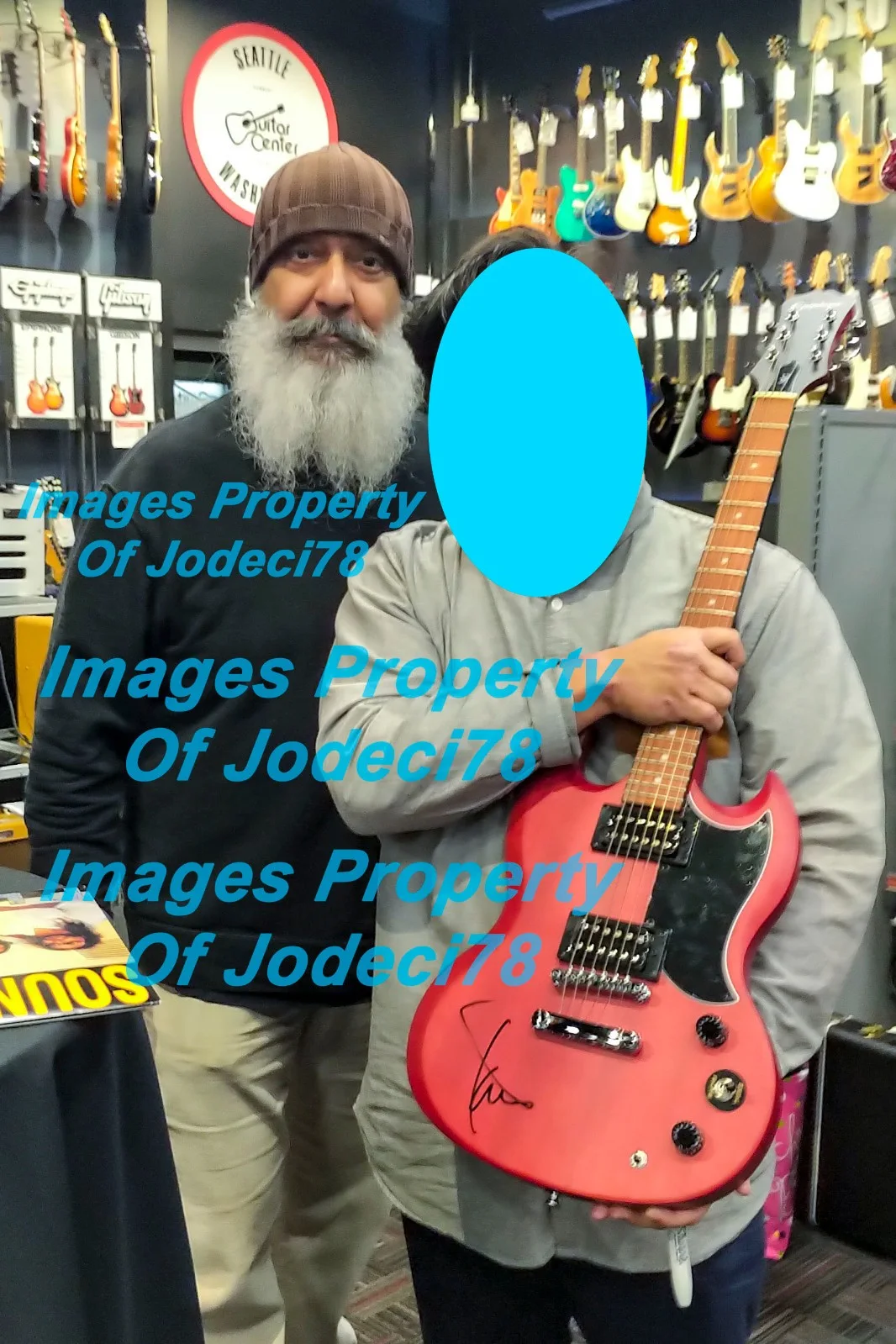Kim Thayil SOUNDGARDEN Guitarist SIGNED ON BODY Epiphone SG Guitar PROOF JSA, image 3