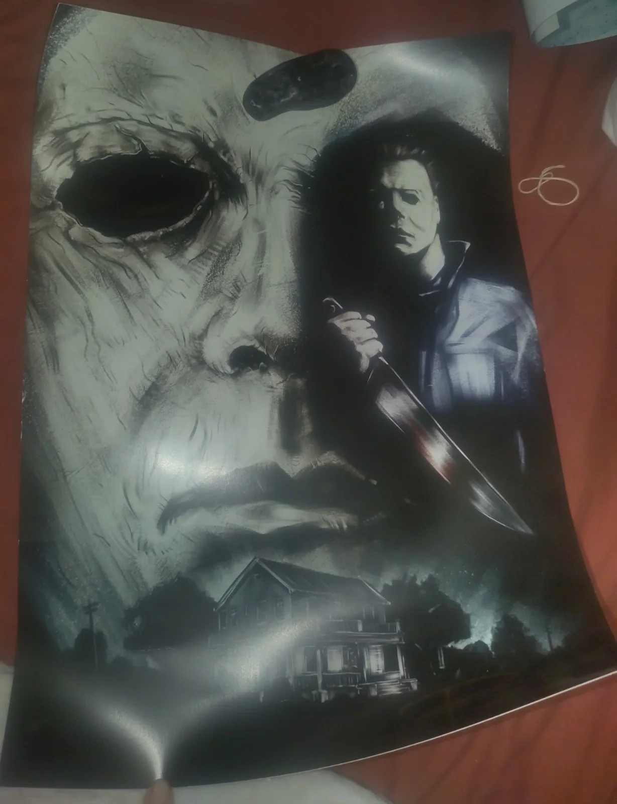 Halloween Signed Movie Poster Of Michael Myers New Collectable, изображение 2