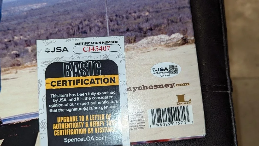 KENNY CHESNEY SIGNED THE ROAD AND THE RADIO VINYL RECORD LP COUNTRY JSA COA, изображение 4