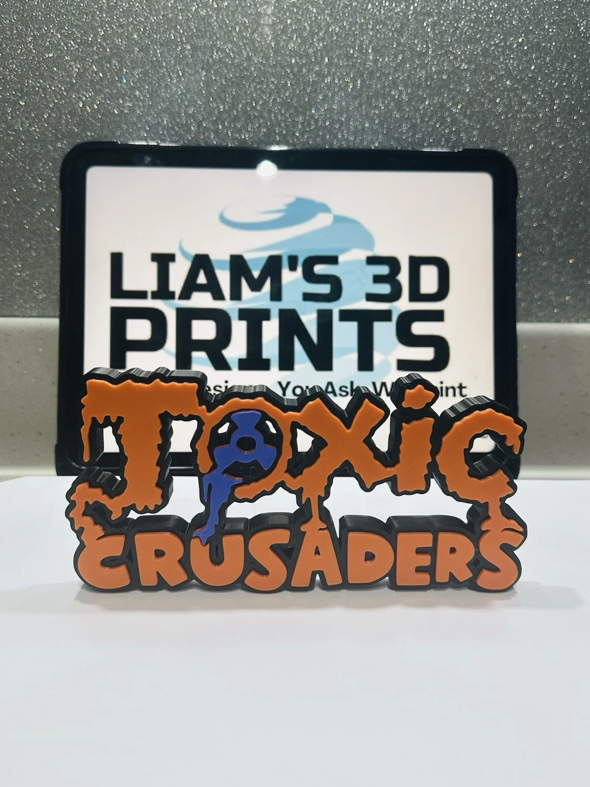 Decorative Toxic Crusaders logo Sign Display Figures Mancave Self Standing, image 2