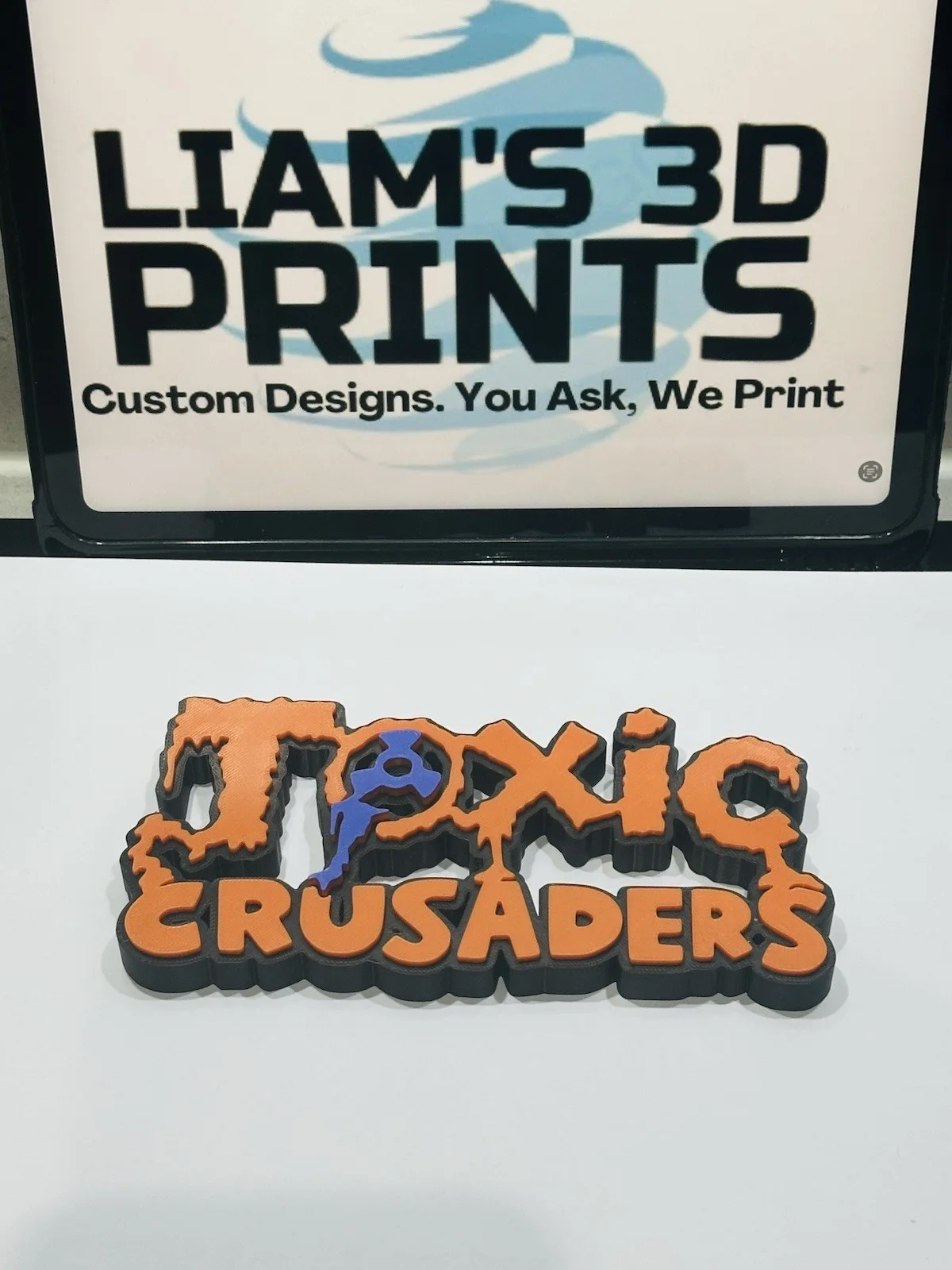 Decorative Toxic Crusaders logo Sign Display Figures Mancave Self Standing, image 4