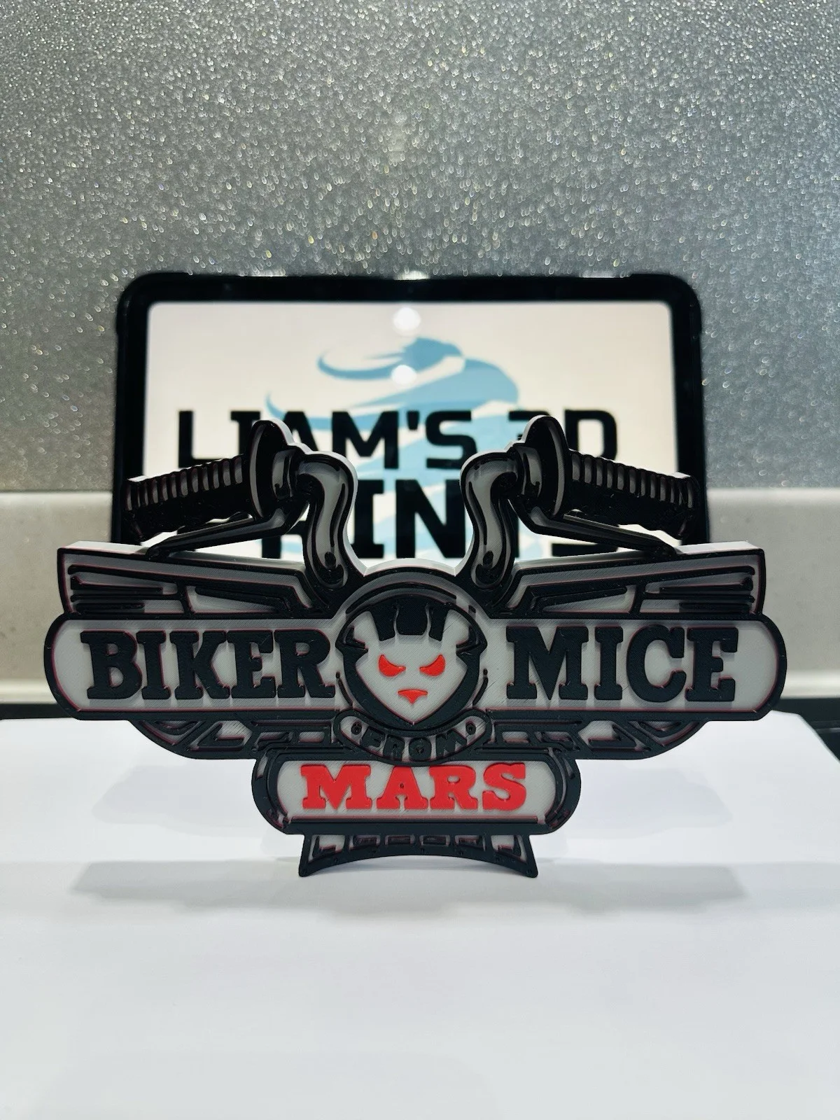 Decorative Biker Mice From Mars Self Standing TV Logo Retro Room Sign Display, image 2