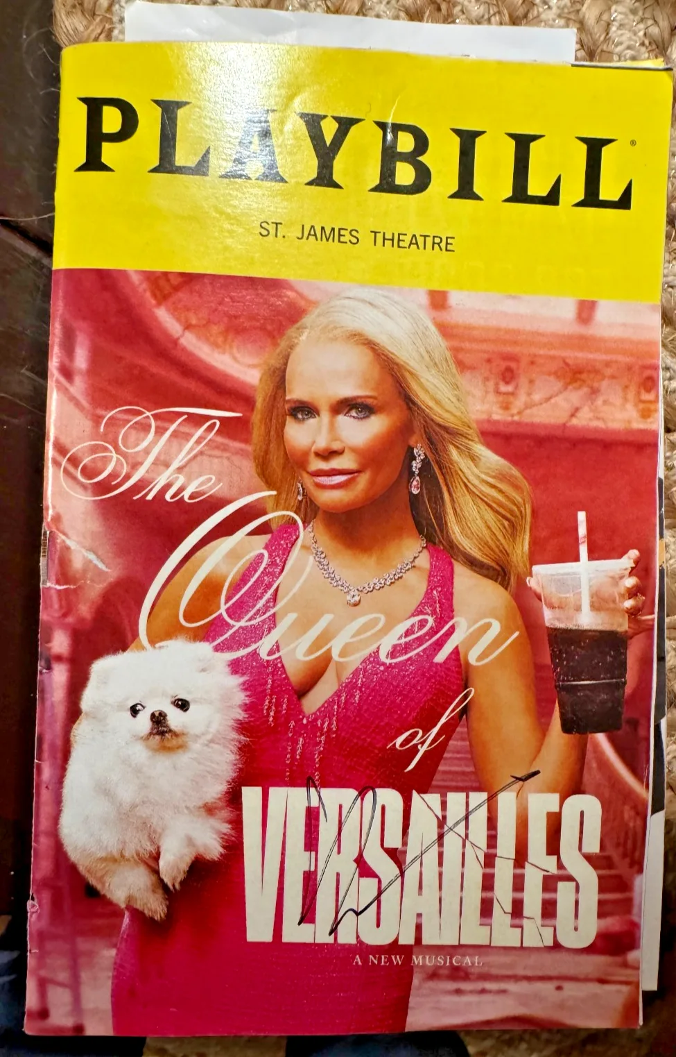 Kristin Chenoweth — QUEEN OF VERSAILLES Broadway KRISTIN CHENOWETH Sigend Playbill Jackie Siegel