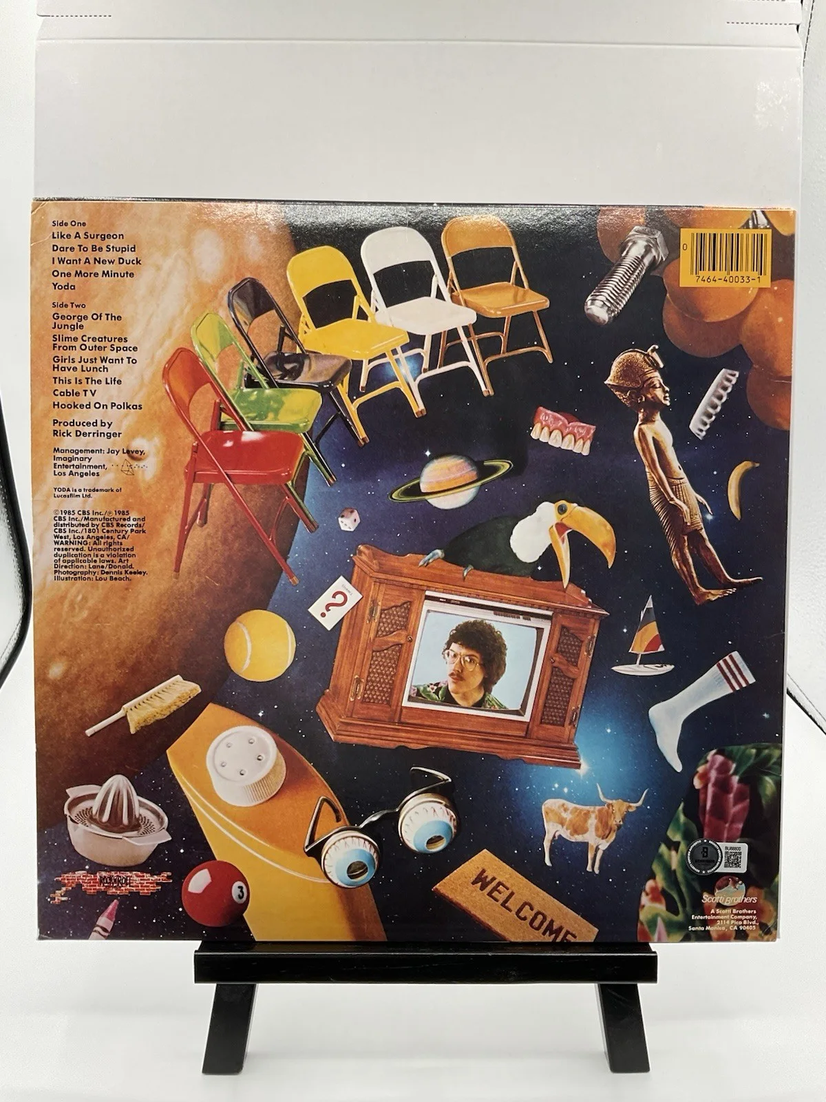 Weird Al — Weird Al Signed Vinyl Dare to be Stupid signed Album Weird Al Yankovic auto BAS, изображение 4