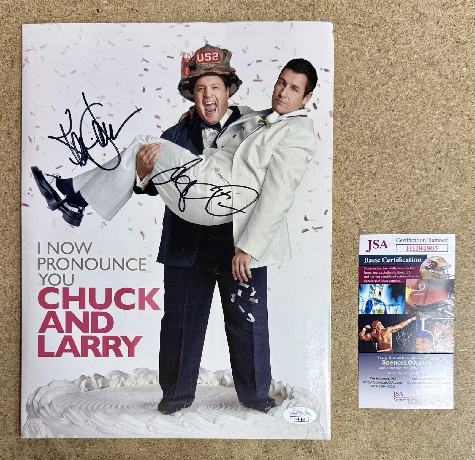 Adam Sandler & Kevin James — Adam Sandler & Kevin James Signed Chuck And Larry Press Kit Folder With JSA COA