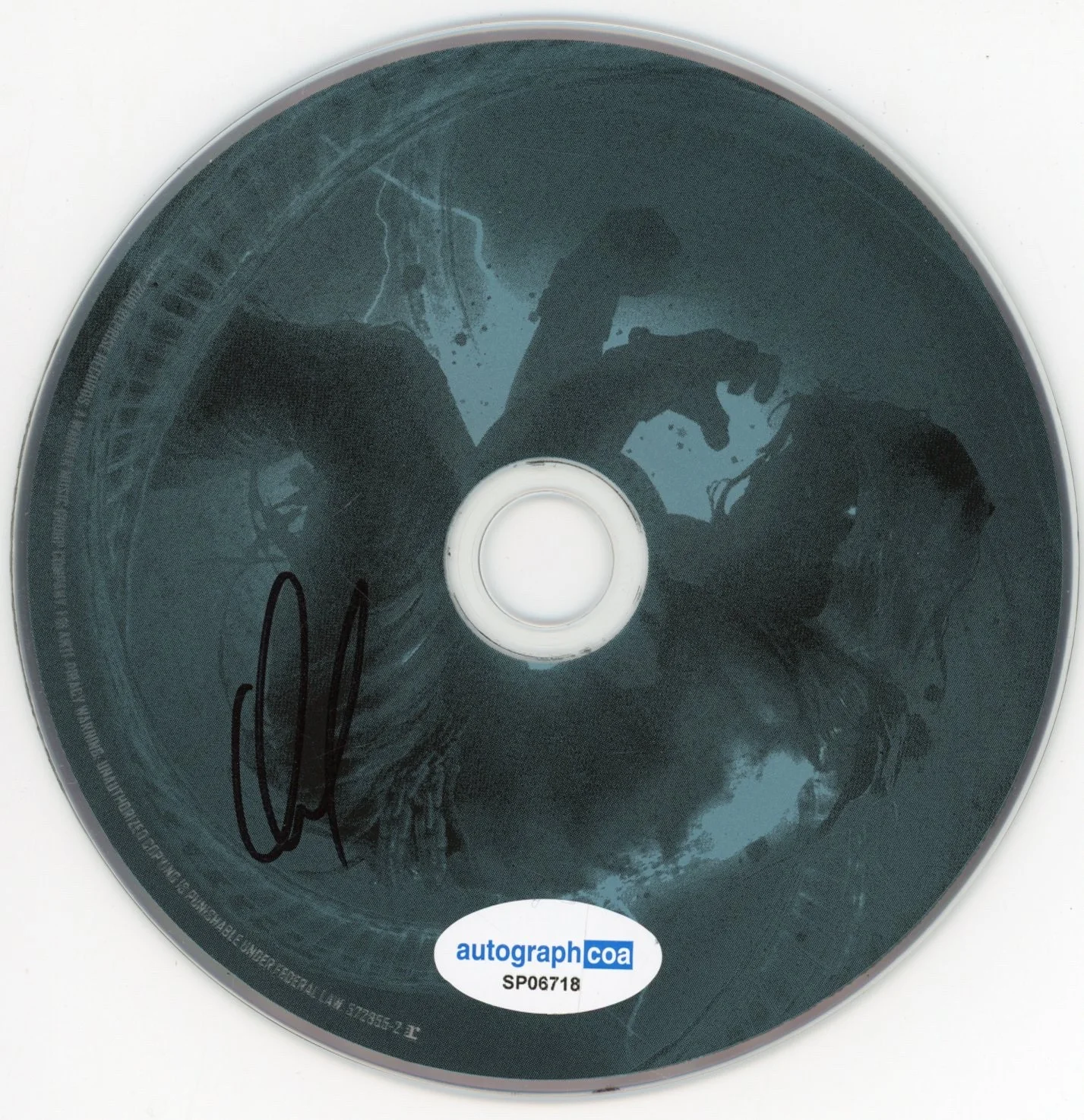 David Draiman Disturbed Signed Autograph Evolution CD Framed Band Singer ACOA, image 2
