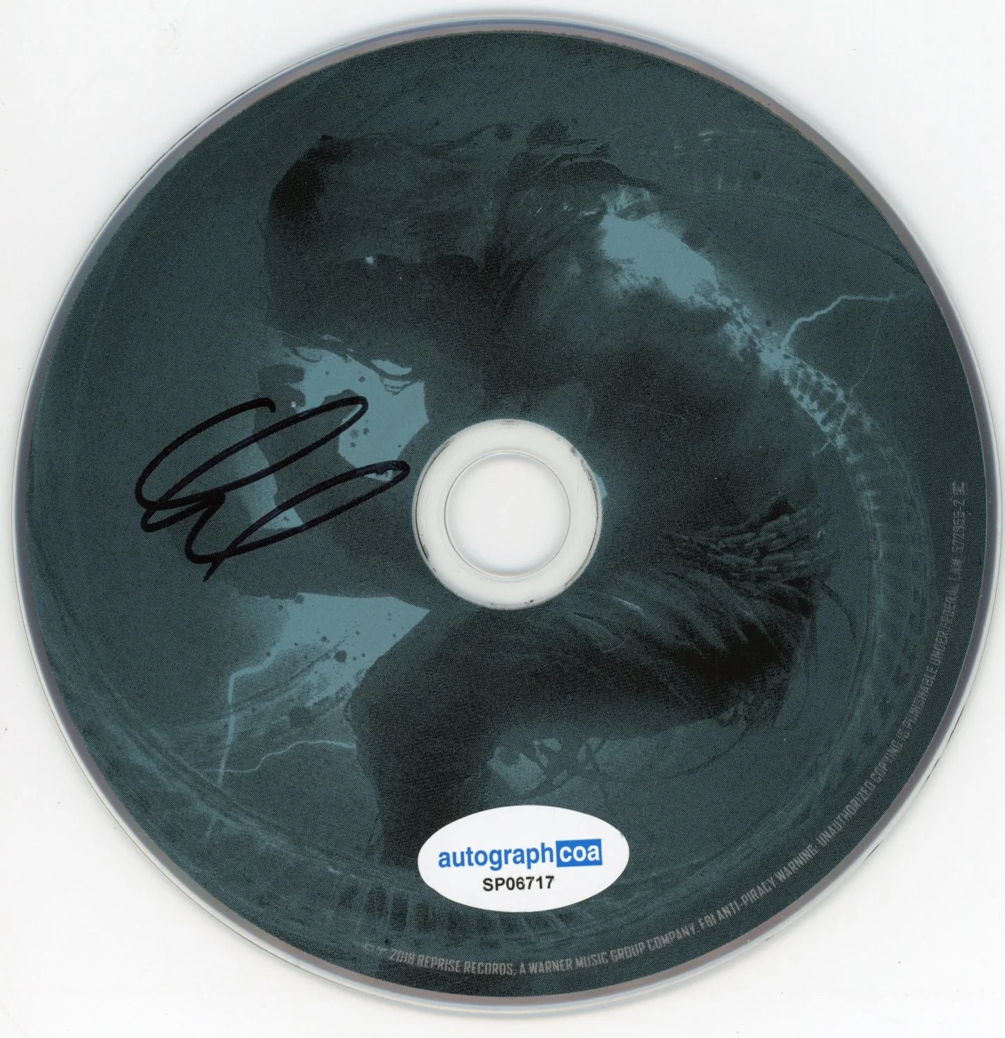 David Draiman Disturbed Signed Autograph Evolution CD Framed Band Singer ACOA, image 2