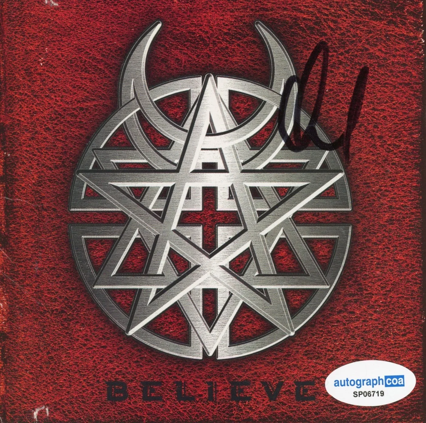 David Draiman Disturbed Signed Autograph Believe CD Cover Framed Singer ACOA COA, image 2