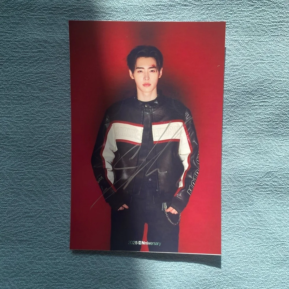 ENHYPEN Autographed Signed Photo For ENniversary FAMILY K-POP Collection 2025, изображение 4