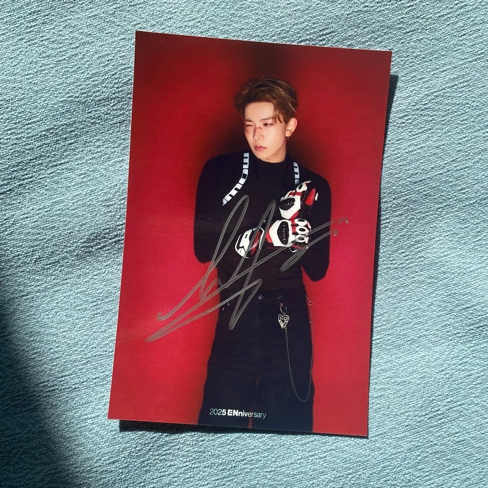 ENHYPEN Autographed Signed Photo For ENniversary FAMILY K-POP Collection 2025, изображение 5