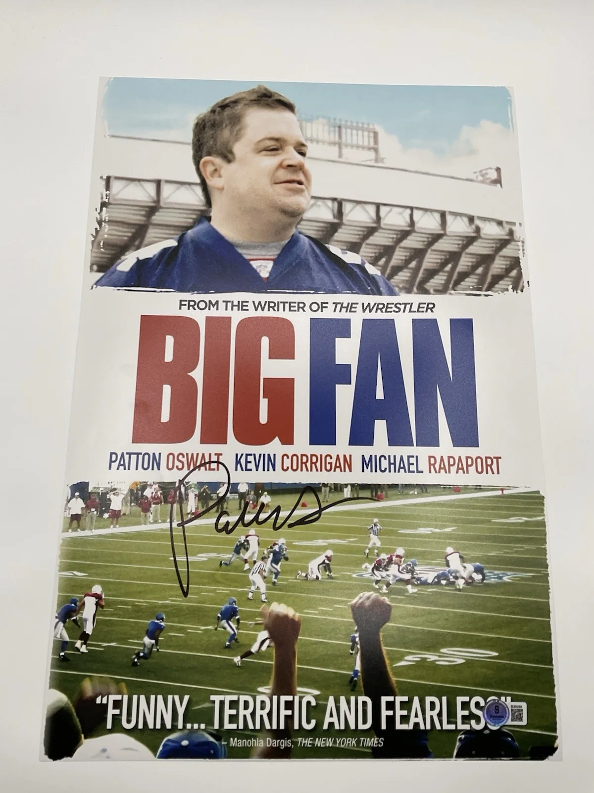 Patton Oswalt — Patton Oswalt signed photo BAS Big Fan signed 12x18 Patton Oswalt autographed fb