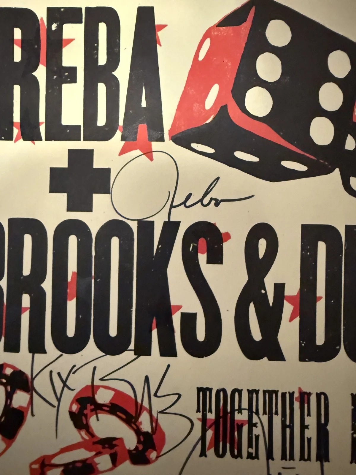 Reba McEntire & Brooks & Dunn signed poster, image 3