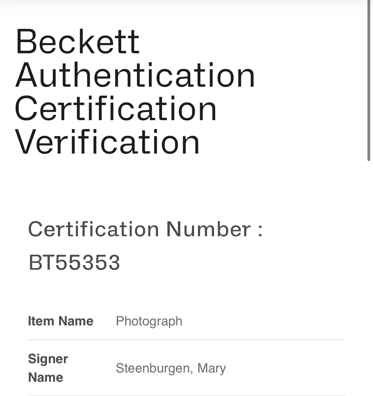 Mary Steenburgen — MARY STEENBURGEN SIGNED 8x10 PHOTO BACK TO THE FUTURE PART III BECKETT BT55353, изображение 4