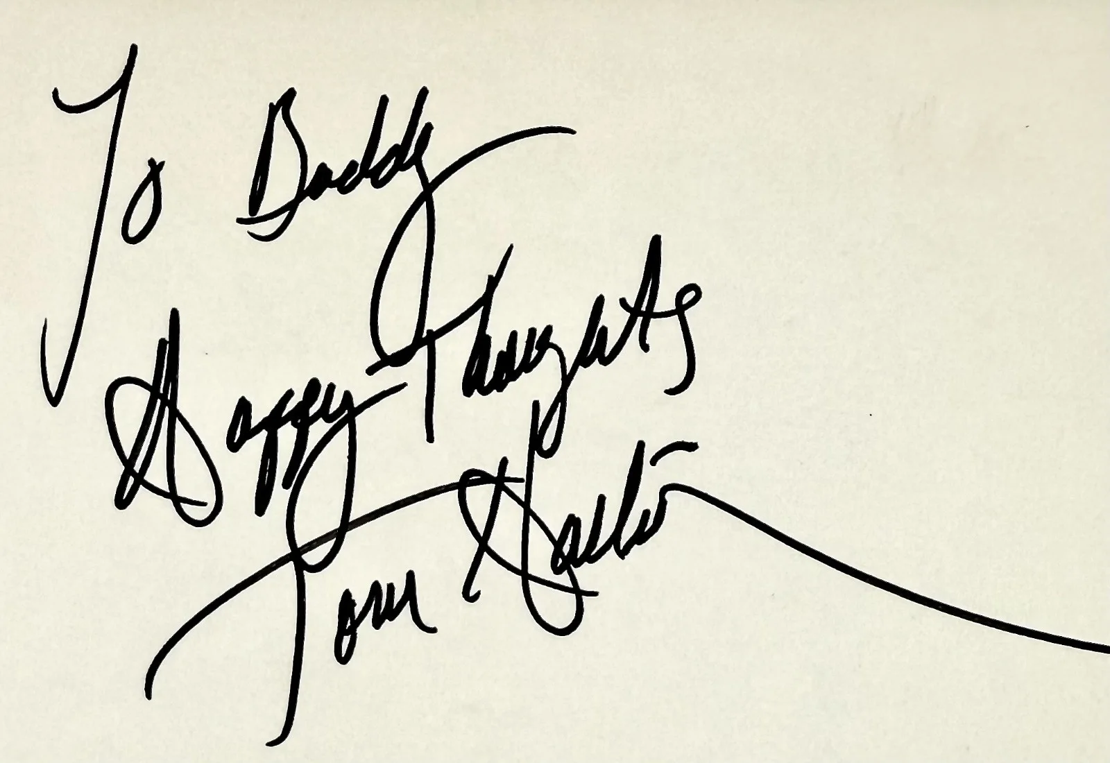 Tom Hallick — TOM HALLICK Signed Autographed 4"x 6" INDEX CARD Time Travelers SATAN'S MISTRESS, image 2
