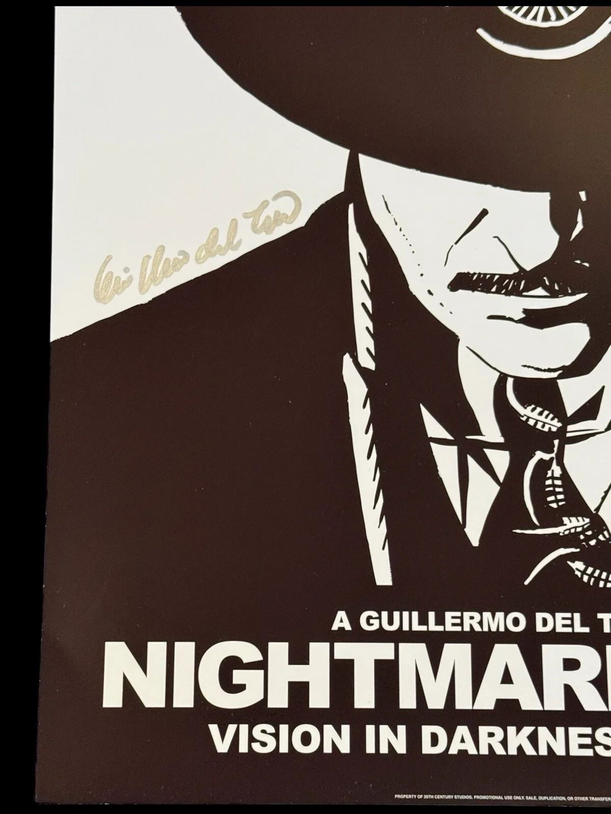 Guillermo del Toro — GUILLERMO DEL TORO SIGNED AUTOGRAPH NIGHTMARE ALLEY POSTER LITHOGRAPH DARKNESS, изображение 4
