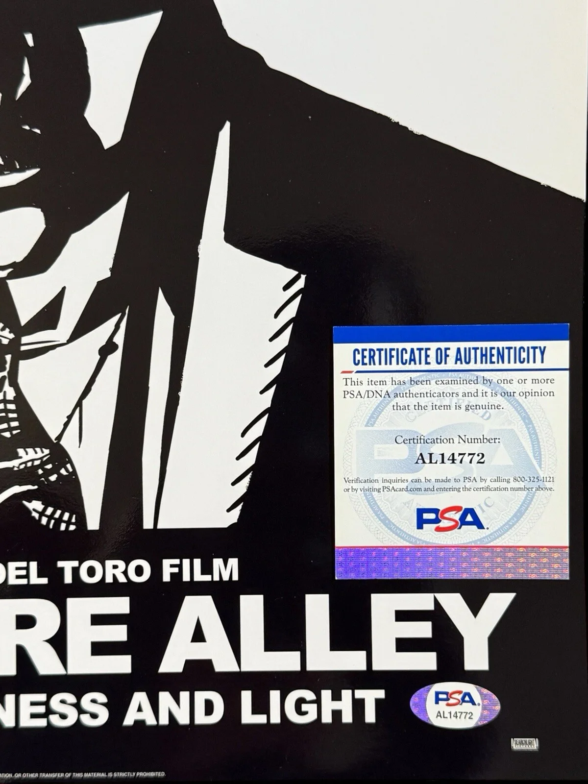 Guillermo del Toro — GUILLERMO DEL TORO SIGNED AUTOGRAPH NIGHTMARE ALLEY POSTER LITHOGRAPH DARKNESS, изображение 5