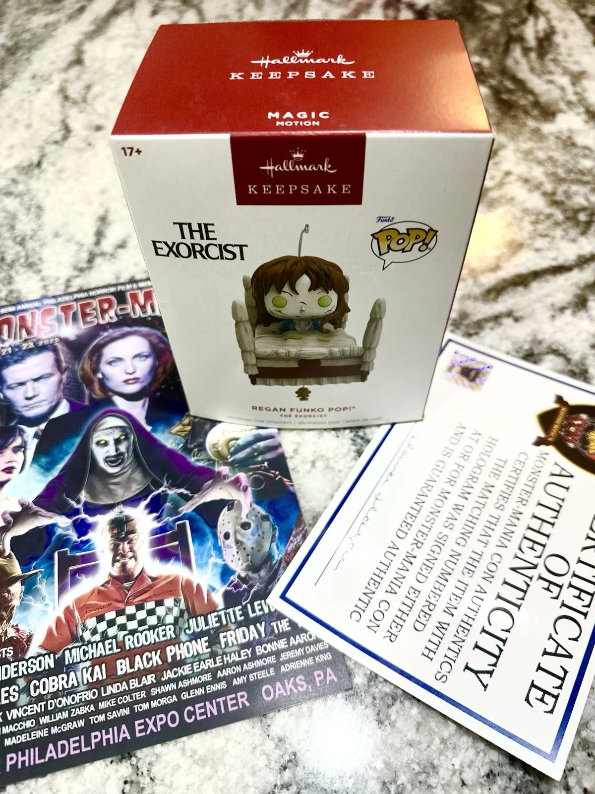 Linda Blair — Exorcist Regan Spinning Head Hallmark/Funko Ornament Signed Linda Blair with COA