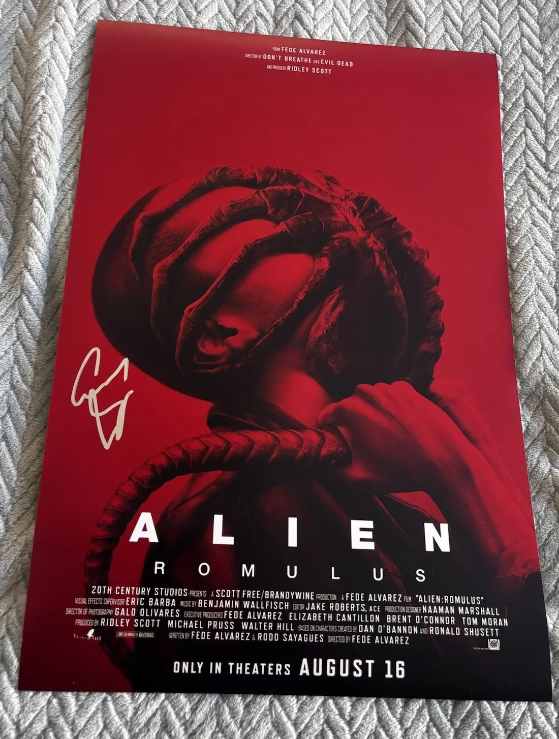 Cailee Spaeny Signed 12x18 Photo Alien Romulus, image 2