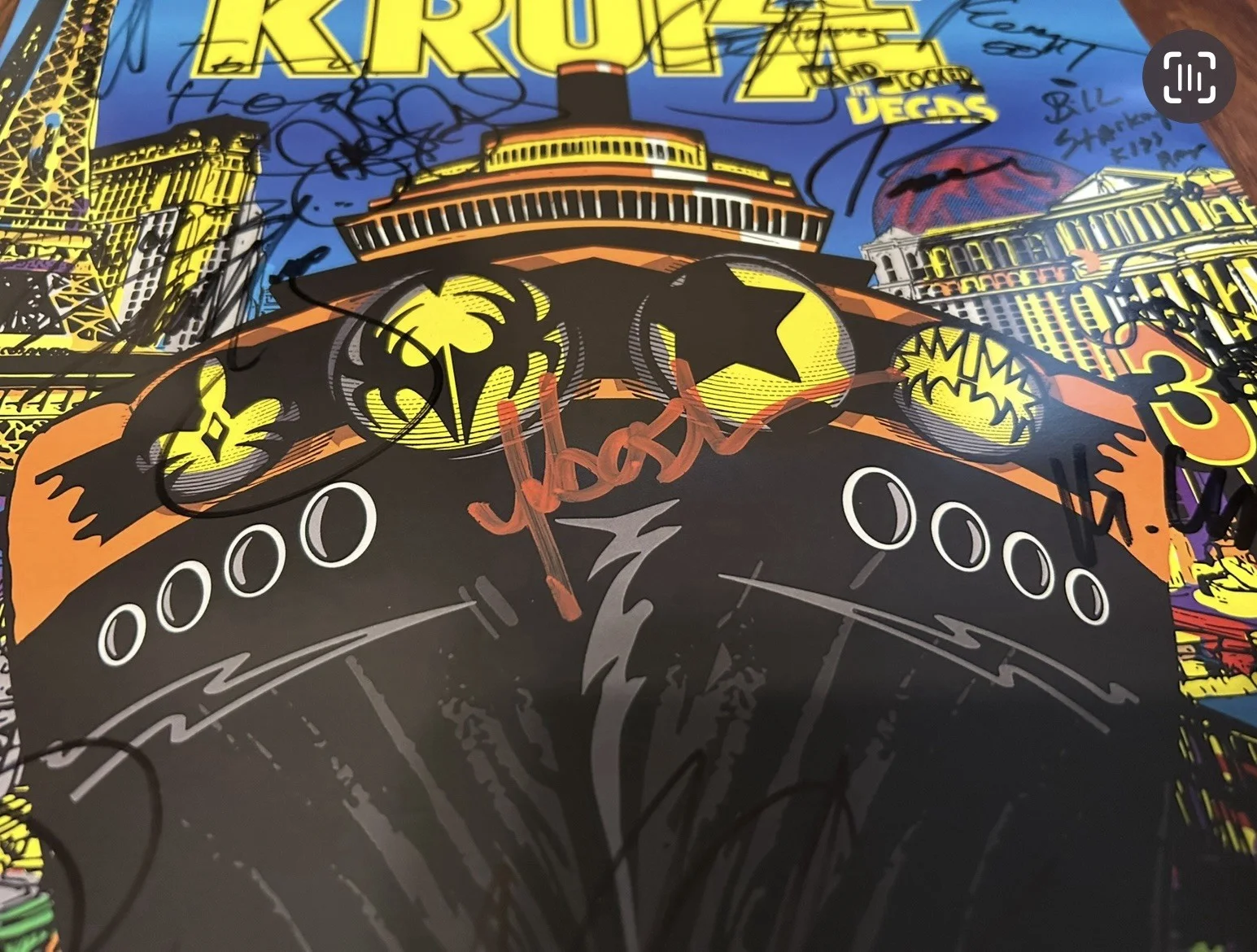 KISS KRUISE LAS VEGAS SIGNED X22 POSTER STANLEY SIMMONS SINGER THAYER, изображение 4