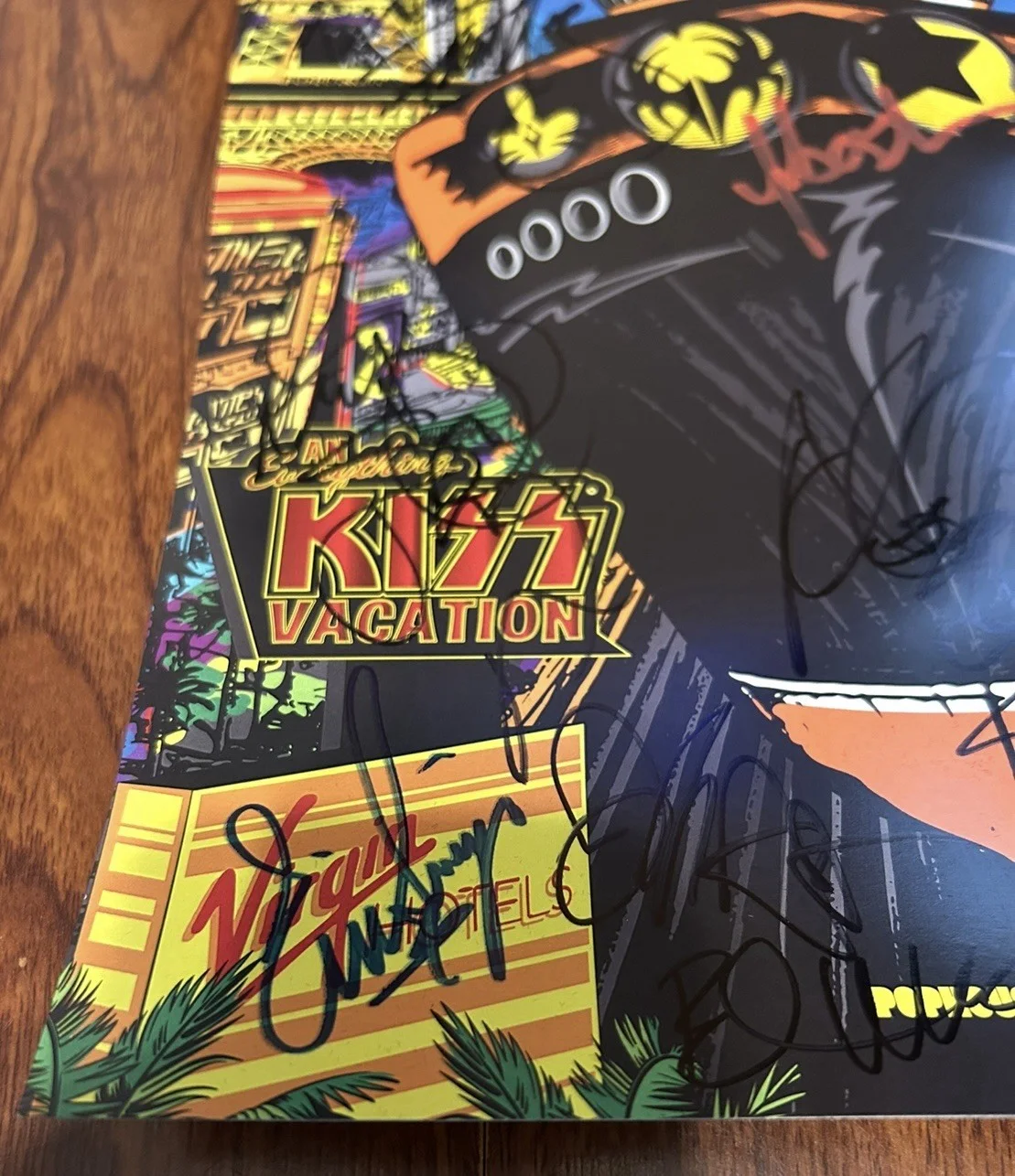 KISS KRUISE LAS VEGAS SIGNED X22 POSTER STANLEY SIMMONS SINGER THAYER, изображение 5