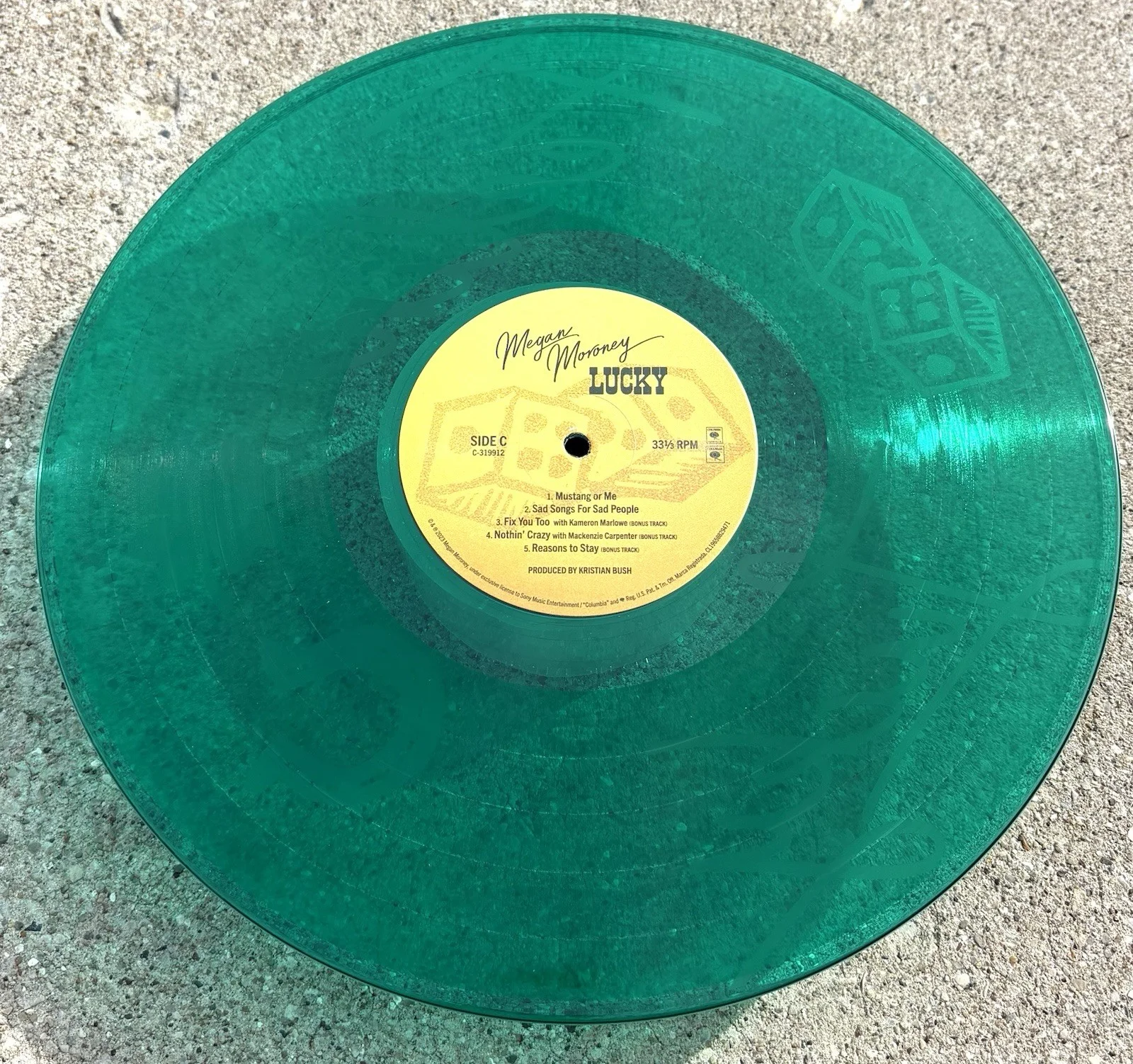 MEGAN MORONEY SIGNED IN PERSON JSA COA Lucky Green Vinyl, image 5