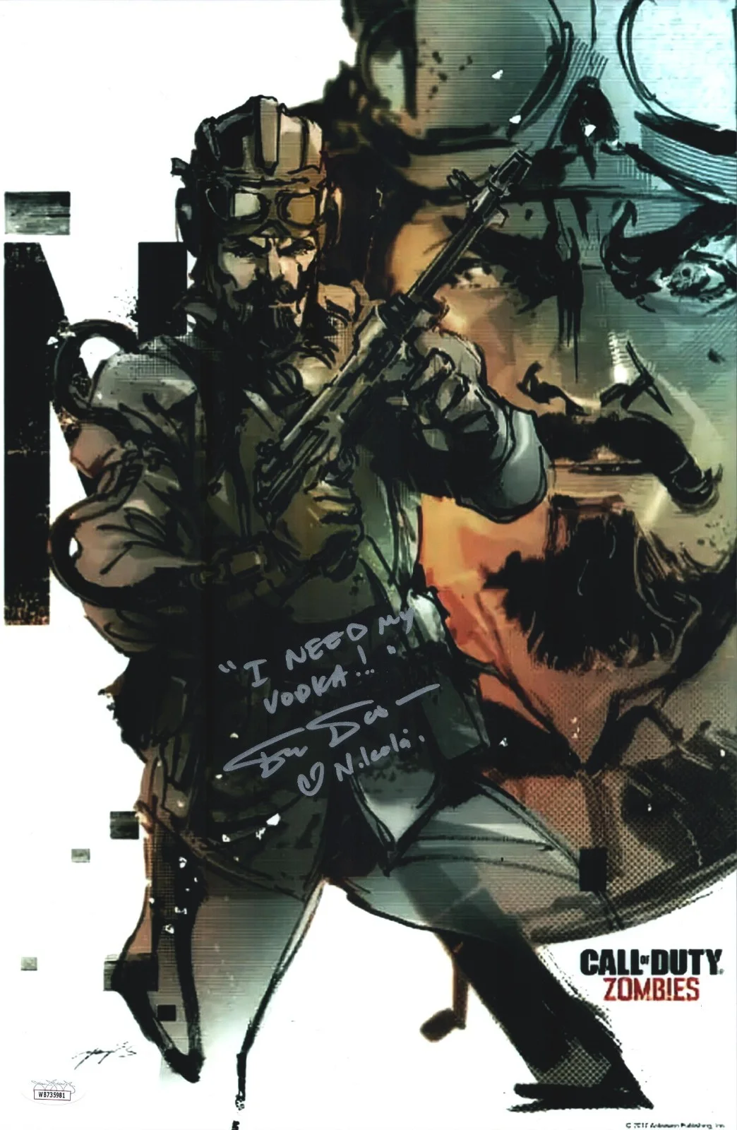Fred Tatasciore — Fred Tatasciore Signed 11x17 Call of Duty Zombies Nikolai Autograph JSA COA WIT