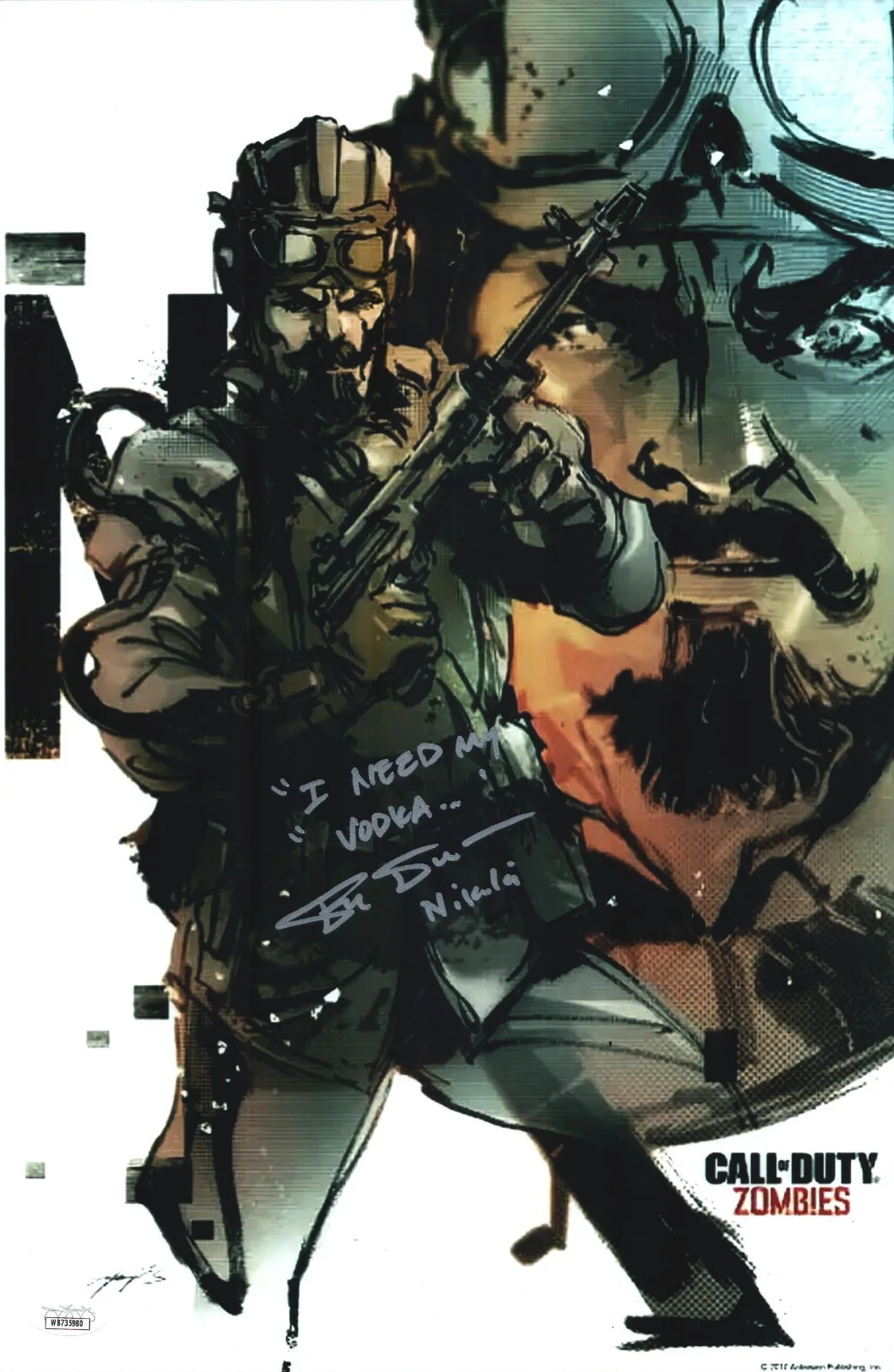 Fred Tatasciore — Fred Tatasciore Signed 11x17 Call of Duty Zombies Nikolai Autograph JSA COA WIT