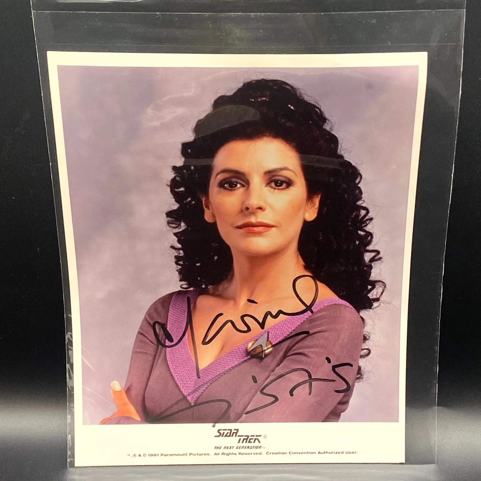 Marina Sirtis — VTG Paramount Pictures Star Trek The Next Generation Marina Sirtis SIGNED Photo
