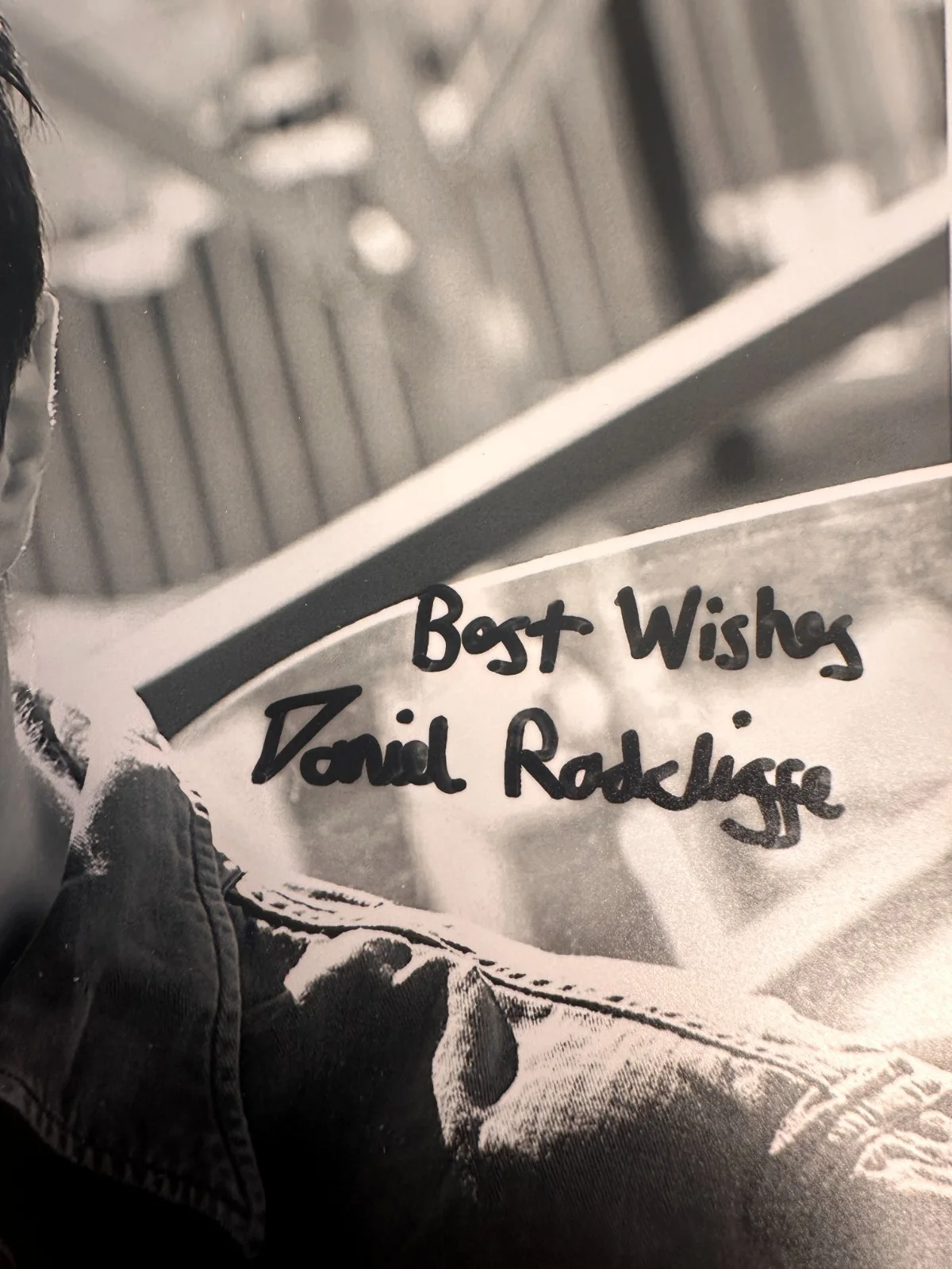 Daniel Radcliffe Signed 8x10 B&W Photo Harry Potter Goblet Fire 2005 Autograph, изображение 3