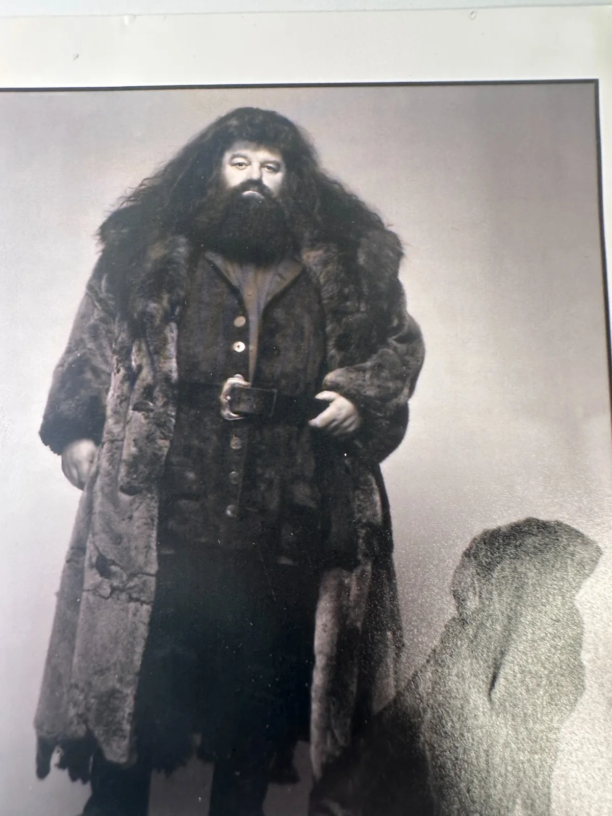 Robbie Coltrane Signed 8x10 B&W Photo as Hagrid w/ Fang Harry Potter Autograph, изображение 4