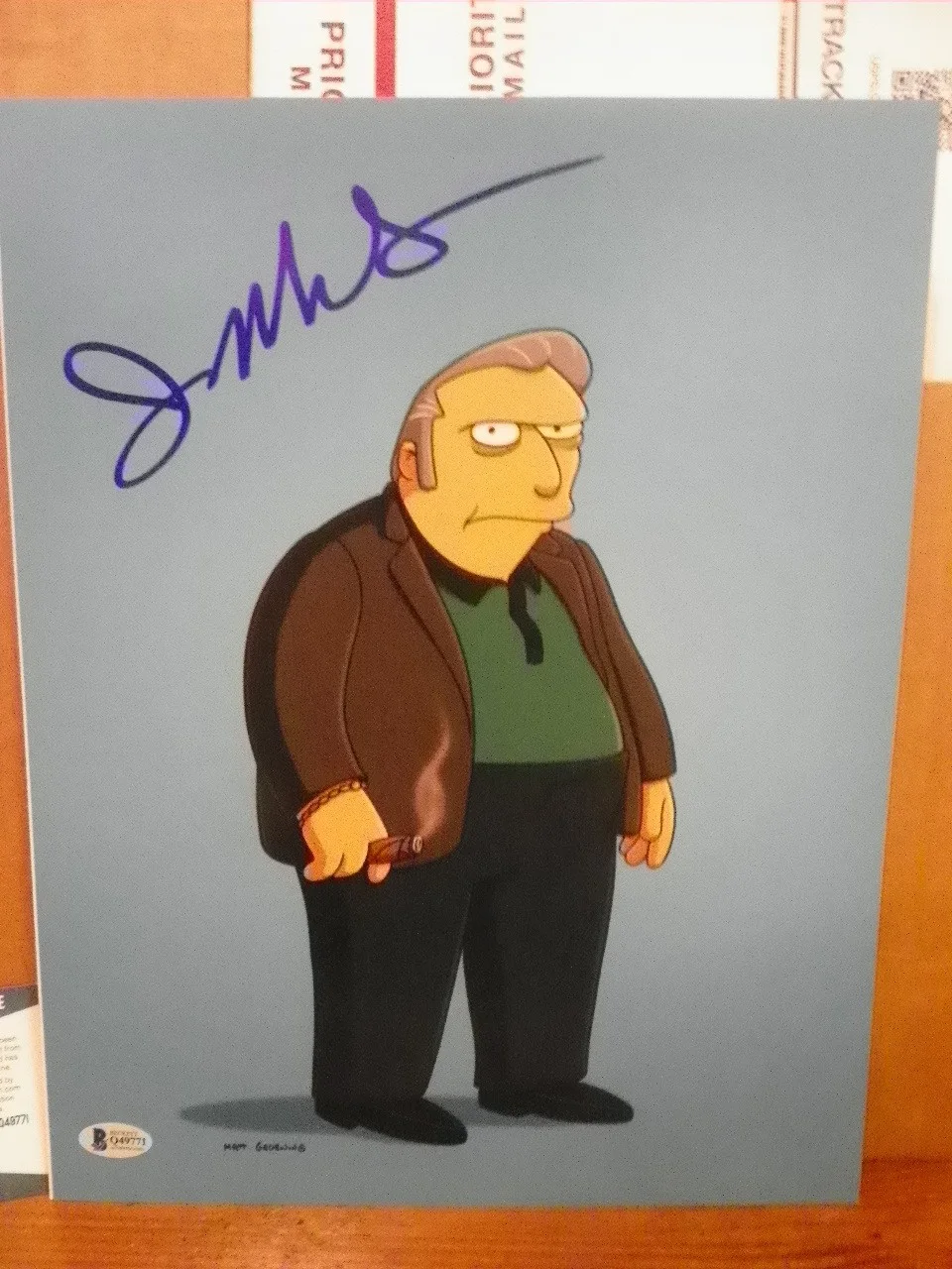 Joe Mantegna — The Simpsons Fat Tony Joe Mantegna Signed Autographed 11X14 Photo Beckett COA
