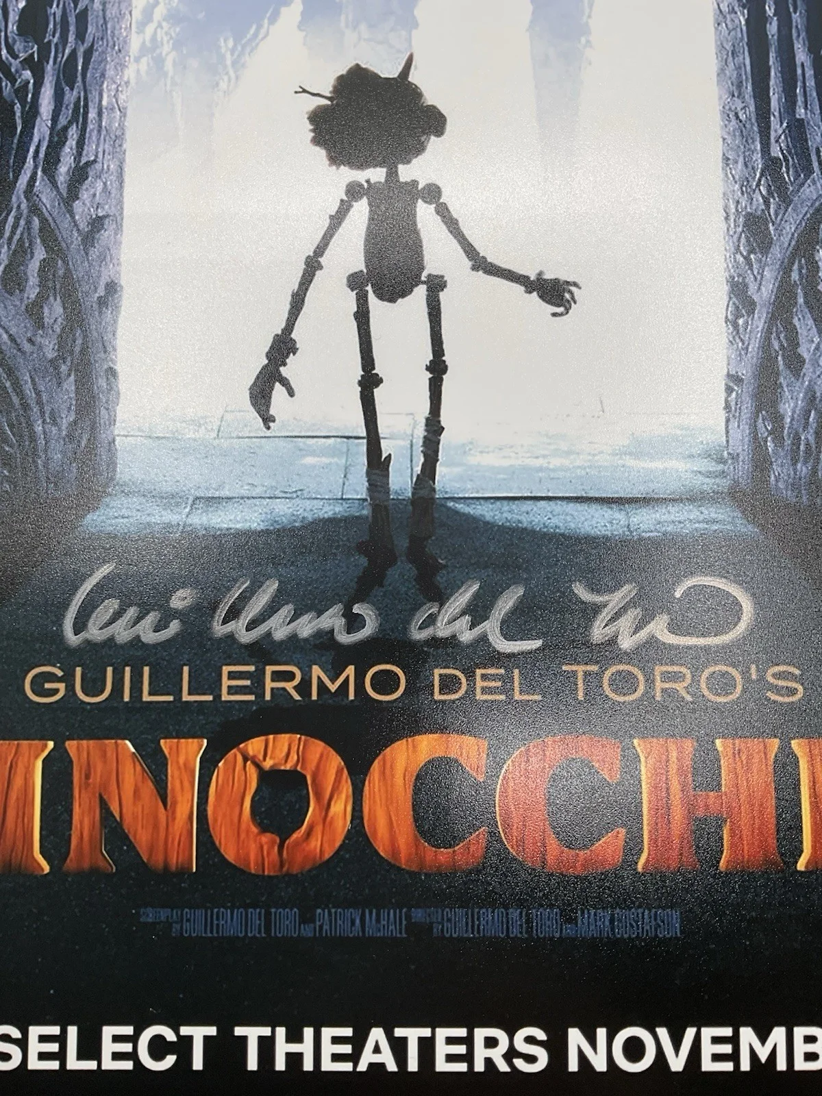 Guillermo del Toro — Guillermo del Toro signed 12x18 BAS Pinocchio signed 12x18 del Toro autograph, изображение 2