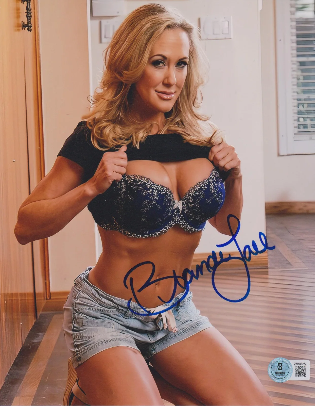 Brandi Love — Hot Sexy Brandi Love Signed Autograph 8x10 Photo Adult Film Star Beckett BAS