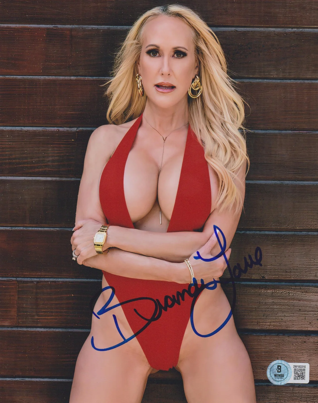 Brandi Love — Hot Sexy Brandi Love Signed Autograph 8x10 Photo Adult Film Star Beckett BAS