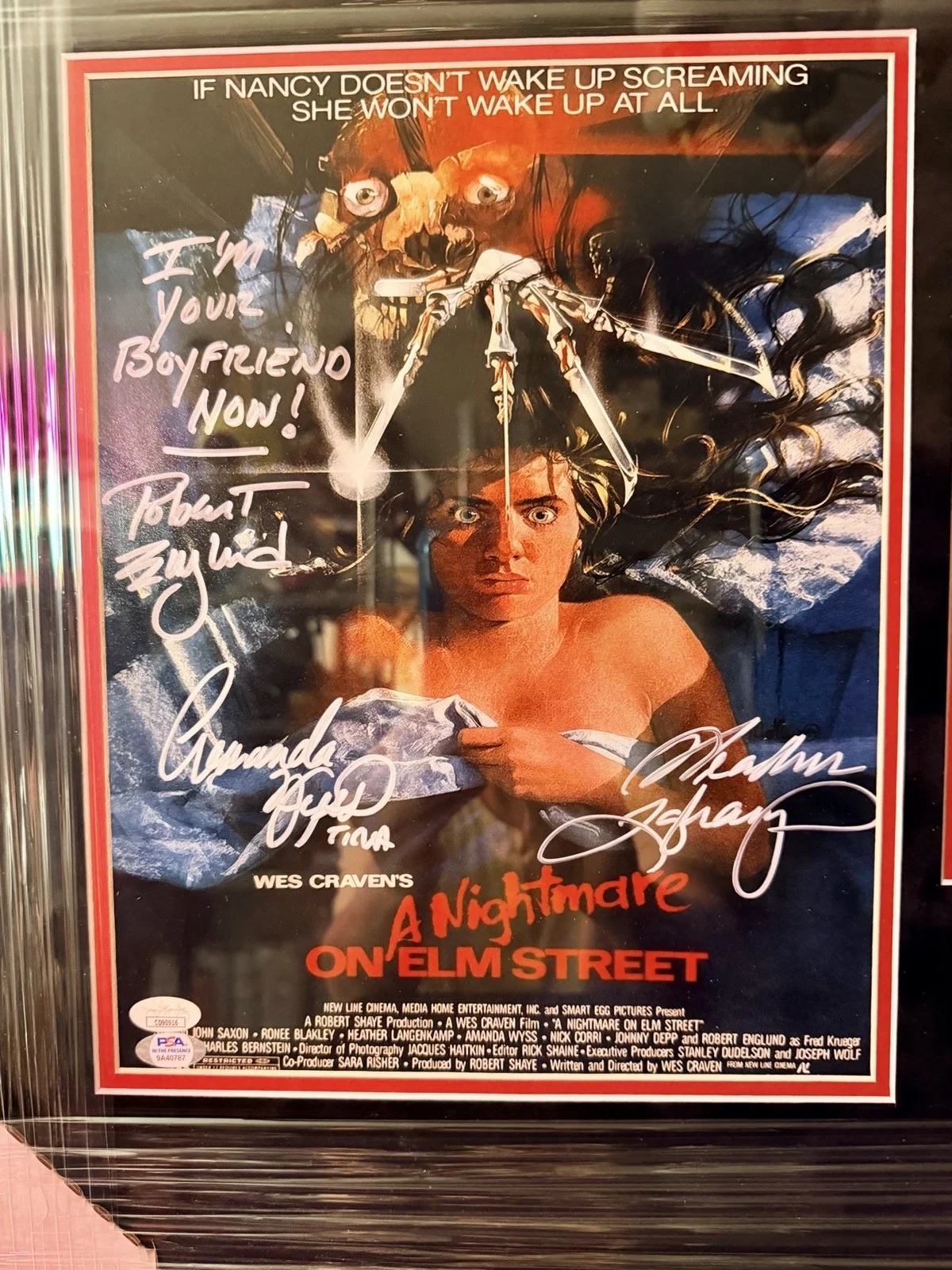 Johnny Depp Robert Englund — Nightmare on Elm Street Johnny Depp Englund, Langenkamp, Wyss Signed Poster JSA, изображение 2