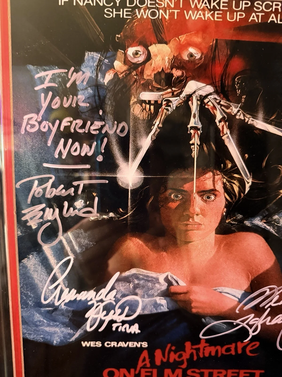 Johnny Depp Robert Englund — Nightmare on Elm Street Johnny Depp Englund, Langenkamp, Wyss Signed Poster JSA, изображение 4