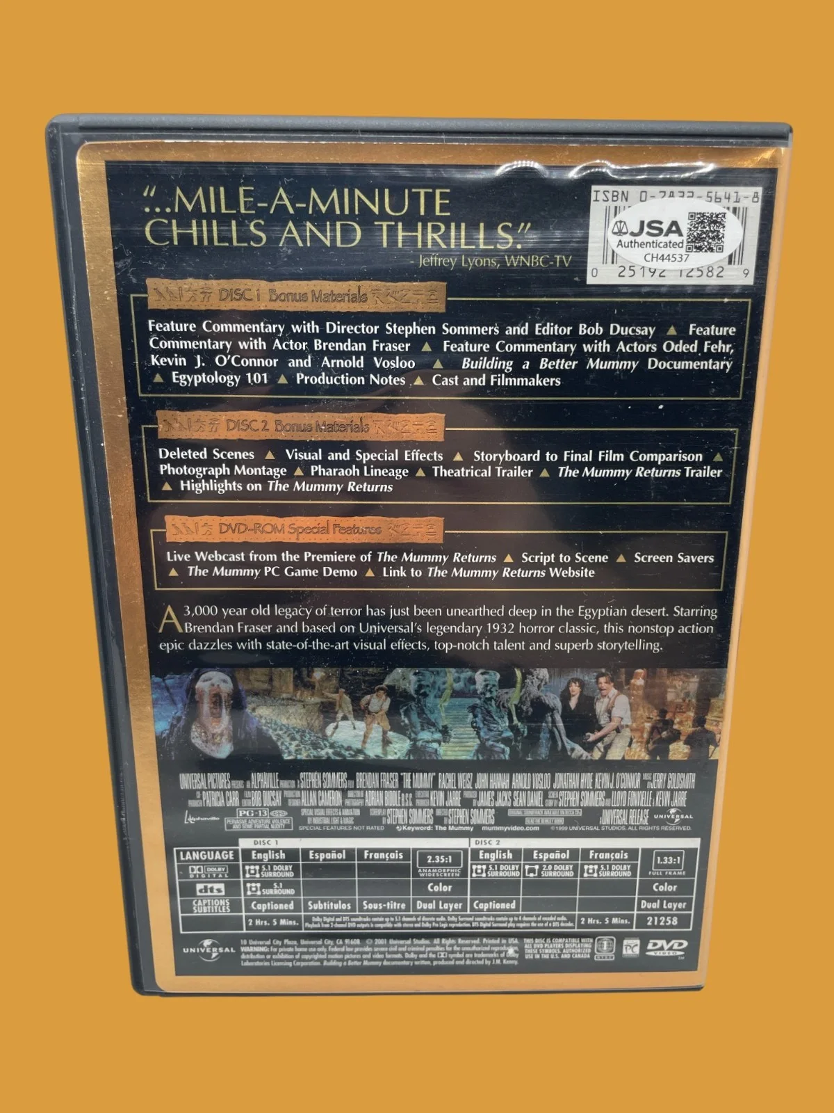 Brendan Fraser, Rachel Weisz, Arnold Vosloo, John Hannah — Brendan Fraser Rachel Weisz +5 Cast Signed DVD Mummy Ultimate Edition JSA COA, изображение 4