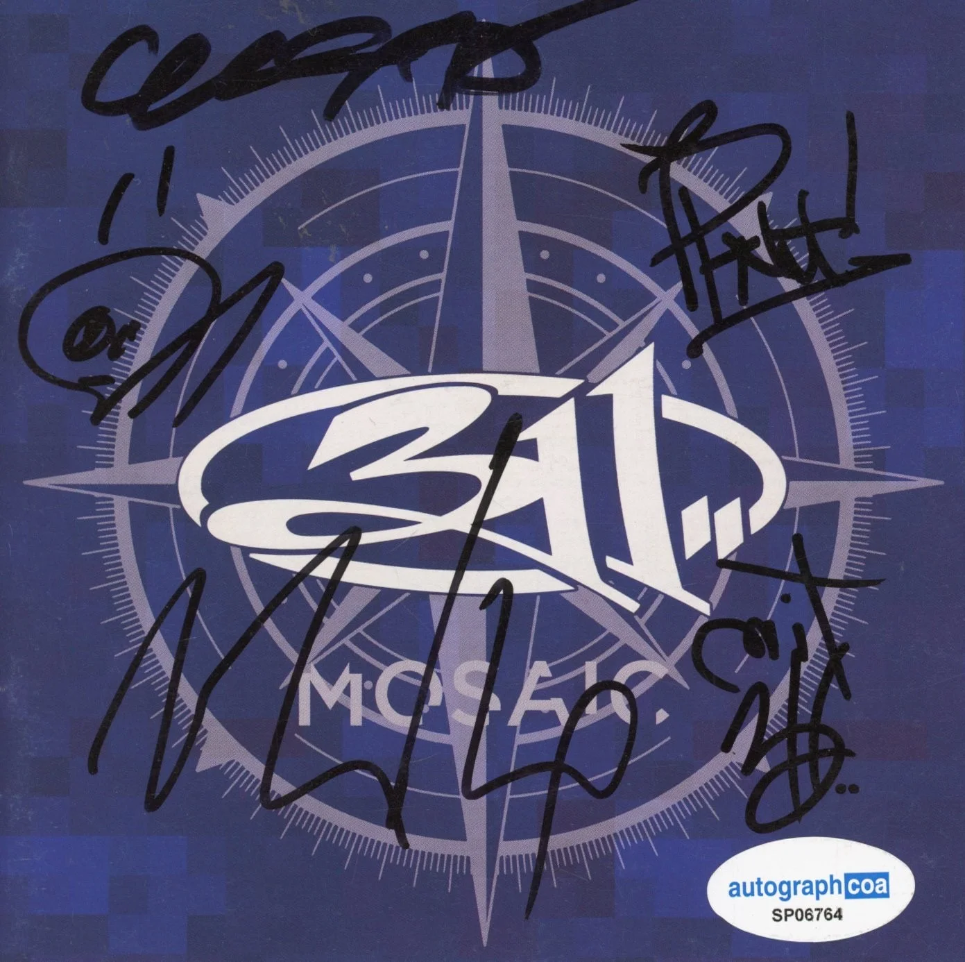 311 Band Signed Autograph Mosaic CD Cover Framed Display Nick Hexum x5 ACOA COA, изображение 2
