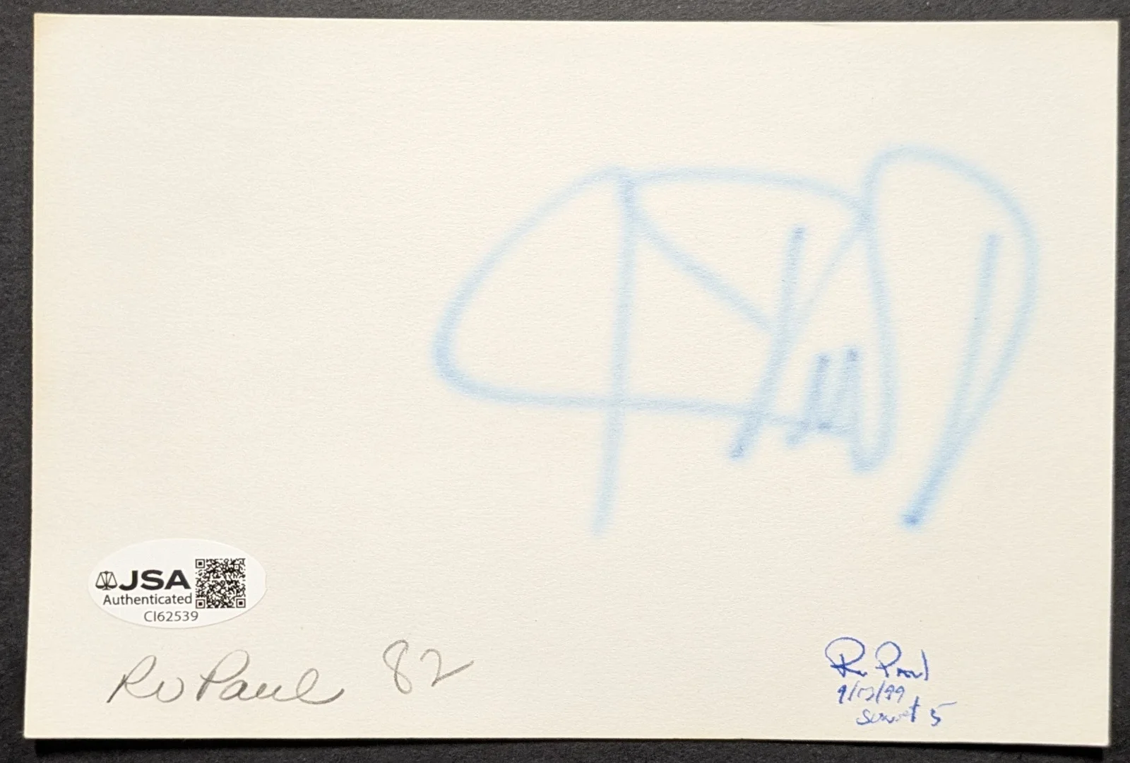 RuPaul — RuPaul Signed Autographed Index Card JSA American Drag Queen Film Television, image 3