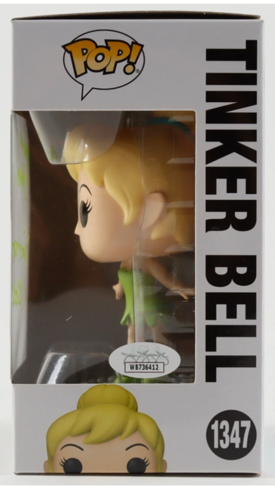 Margaret Kenny — Margaret Kerry Signed Peter Pan 1347 Tinker Bell Funko Inscribed Tinker Bell JSA, изображение 4
