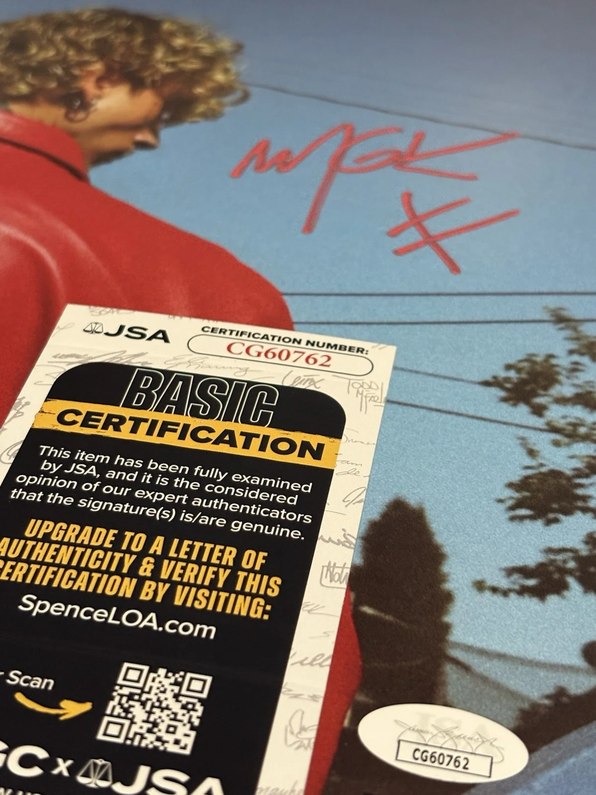 MGK Signed Lost Americana Vinyl Pop Up Shop/Concert Tour Autographed JSA COA, изображение 3